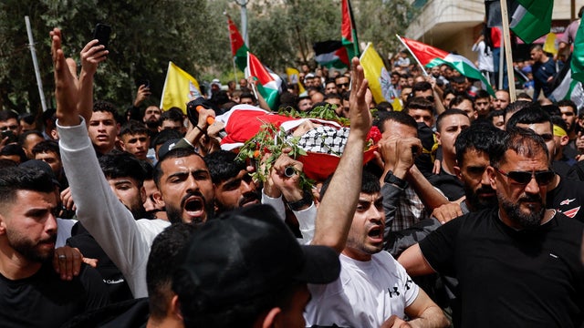 Funeral for killed Palestinian-American boy in Turmus Ayya village 